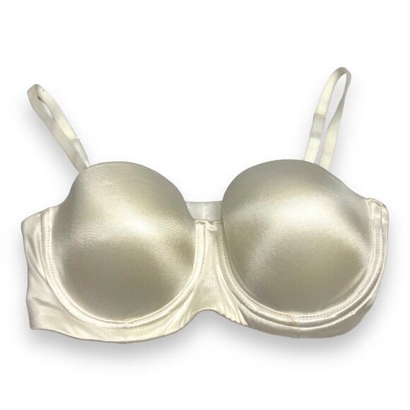 Auden Womens Bra Sz 32C Lightly Lined Strapless Fresh White - Picture 5 of 9